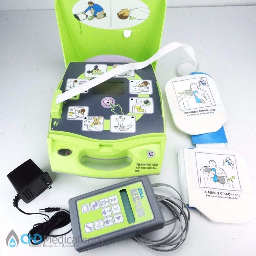 Zoll AED Plus Trainer w/ Pads & Remote Training CPR/Basic Life Support